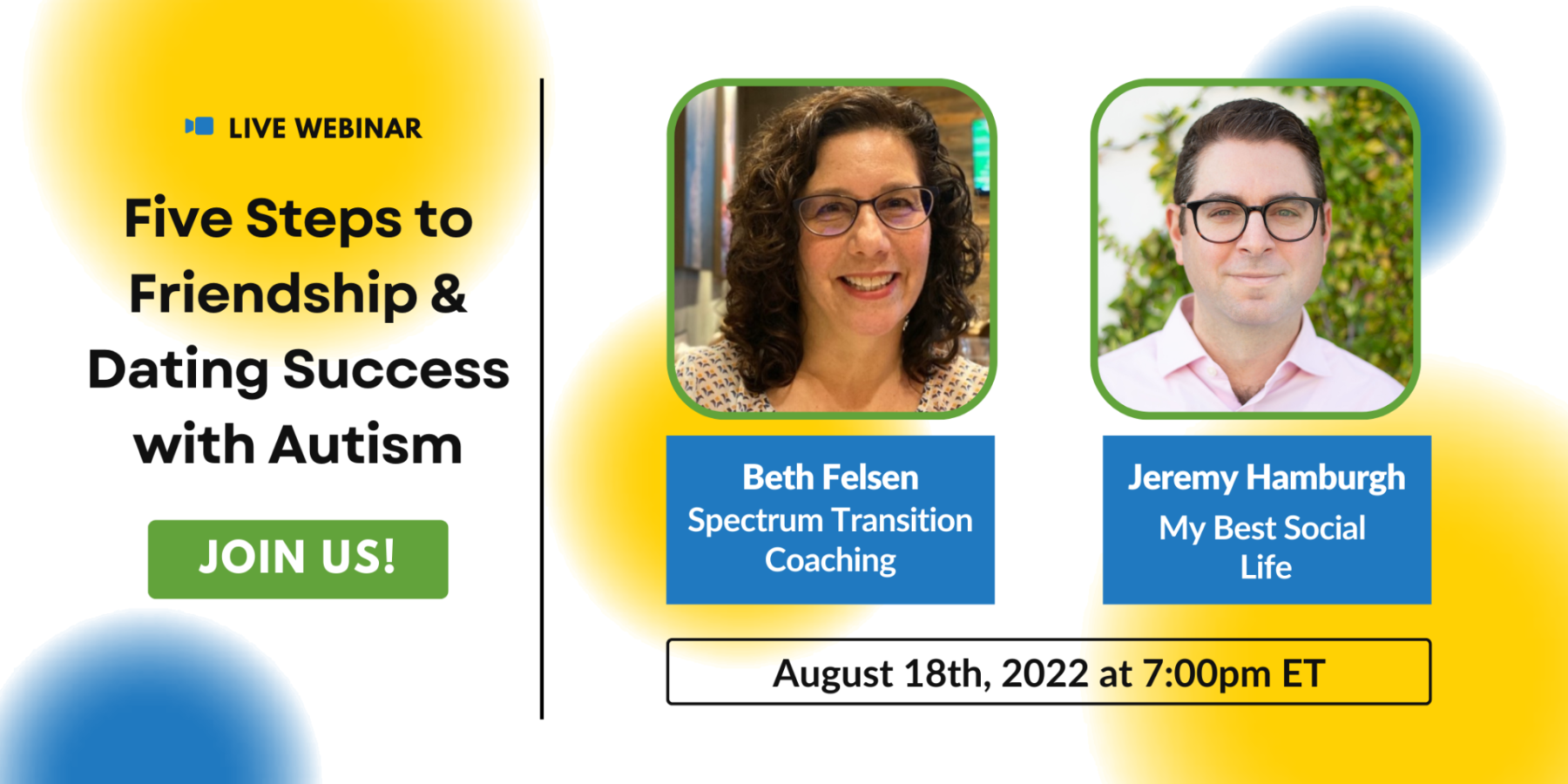 Webinar invite with Beth Felsen and Jeremy Hamburgh 