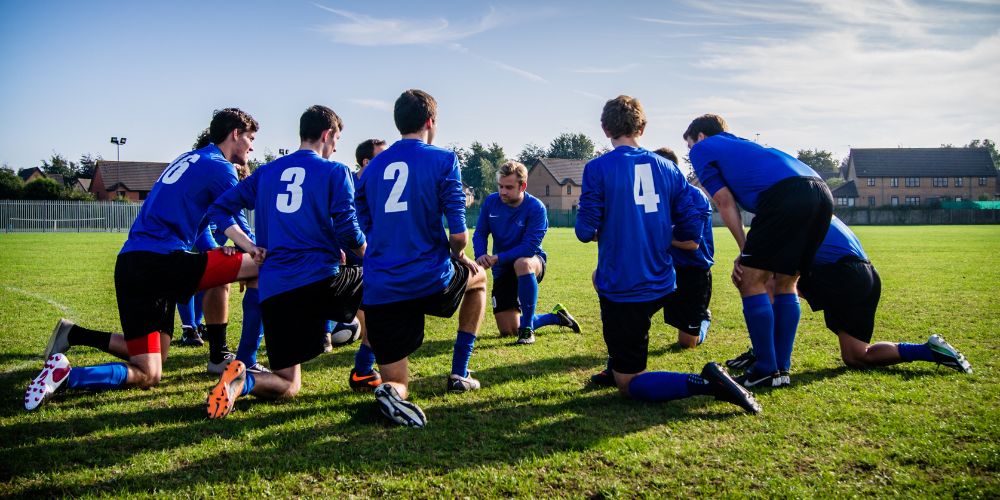 College intramural sports practice