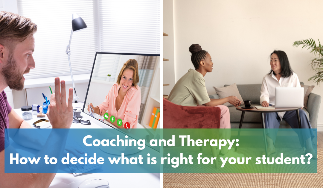 Coaching and Therapy: How to decide what is right for your student