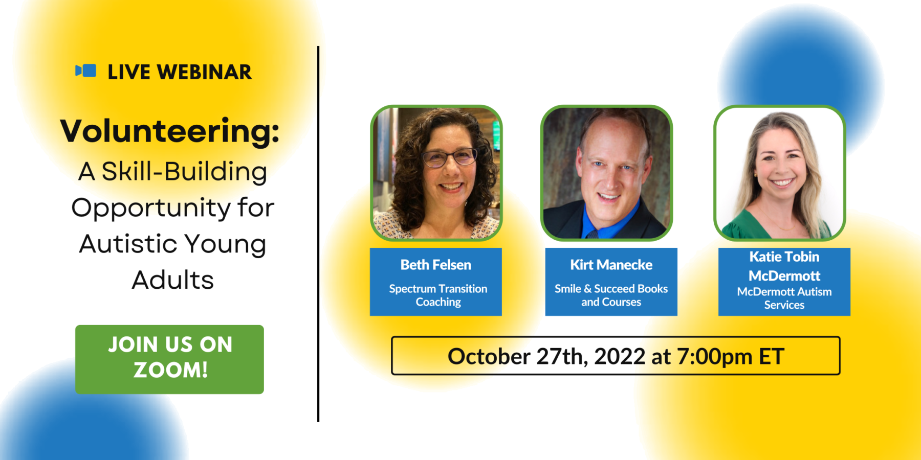 Beth Felsen, Kirt Manecke and Katie Tobin McDermott present webinar