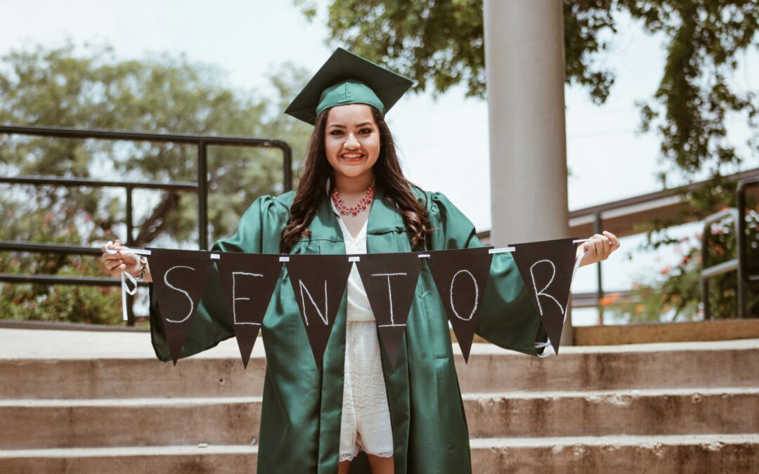 College senior at graduation